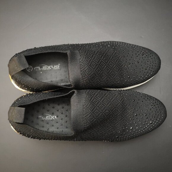 Flexus Ladies Size 41 (approximate 9.5-10 US) Black Wedge Heel Casual Shoes - Picture 3 of 8